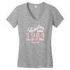 sassy fabulous since 1984 birthday gift Women's V-Neck T-Shirt