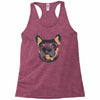 blue and tan frenchie Racerback Tank