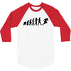 evolution of a rugby player t shirt top all black mens 3/4 Sleeve Shirt