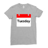 title of day of the week tuesday day of the week Ladies Fitted T-Shirt