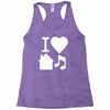 i love house music dj baseball Racerback Tank