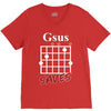 gsus saves chord V-Neck Tee