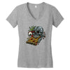 pizzaskull sticker original Women's V-Neck T-Shirt