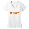 bitcoin Women's V-Neck T-Shirt