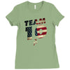 team 10 american flag Ladies Fitted T-Shirt