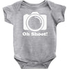 oh shoot camera Baby Onesie