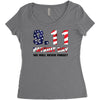 9.11 Patriot Day We Will Never Forget Women's Triblend Scoop T-shirt