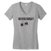 never forget Women's V-Neck T-Shirt