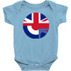 mod union jack, ideal gift, birthday present Baby Onesie