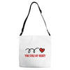 you stole my heart (2) Adjustable Strap Totes
