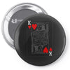 king of hearts playing card Pin-back button