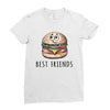 Burger and Fries Best Friends Ladies Fitted T-Shirt