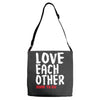 love each other Adjustable Strap Totes