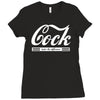 cock taste the difference mens v neck Ladies Fitted T-Shirt