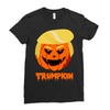 trumpkin funny donald trump pumpkin Ladies Fitted T-Shirt