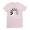 buffering  funny retro loading computer console fashion party Ladies Fitted T-Shirt