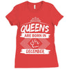 Queens Are Born In December Ladies Fitted T-Shirt