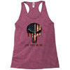 skull us flag live free or die Racerback Tank