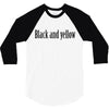 black and yellow 3/4 Sleeve Shirt