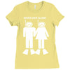 never dive alone scuba diving Ladies Fitted T-Shirt