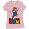 run, mario run Ladies Fitted T-Shirt