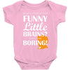 funny little brains Baby Bodysuit