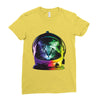 astro cat Ladies Fitted T-Shirt