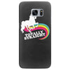 totally straight funny rainbow unicorn gay pride novelty fashion Samsung Galaxy S7 Edge Case
