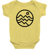 mountain bold (for light) Baby Bodysuit