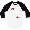 king of hearts playing card 3/4 Sleeve Shirt