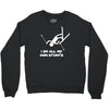 i do all my own stunts ski Crewneck Sweatshirt