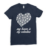 my boxer is my valentine Ladies Fitted T-Shirt
