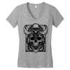 skull Women's V-Neck T-Shirt