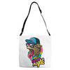 up all night cat Adjustable Strap Totes