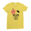 day of dead sugar skull Ladies Fitted T-Shirt