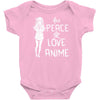 peace love anime Baby Onesie