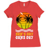 suns out guns out suns Ladies Fitted T-Shirt
