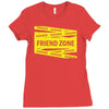danger danger friend zone funny slogan Ladies Fitted T-Shirt