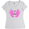 i wear pink for my mom Women's Triblend Scoop T-shirt