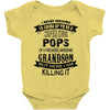 Super Cool Pops Of A Freaking Awesome Grandson Baby Onesie