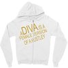 a diva Zipper Hoodie