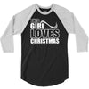 this girl loves christmas 3/4 Sleeve Shirt
