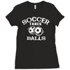 soccer takes balls Ladies Fitted T-Shirt