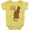 im an animal in bed Baby Onesie