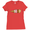quadruple dip towe Ladies Fitted T-Shirt