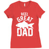 reel great dad Ladies Fitted T-Shirt