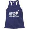 for your protection Racerback Tank