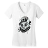 lepre cat Women's V-Neck T-Shirt