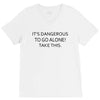 it's dangerous to go alone!take this. V-Neck Tee