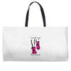 i run like a girl try to keep up Weekender Totes